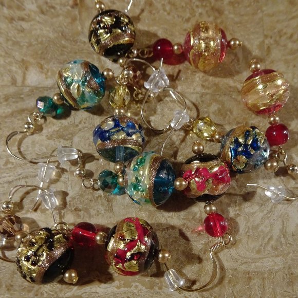 Handcrafted Murano earrings in drop style & 5 color options - Picture 11 of 15
